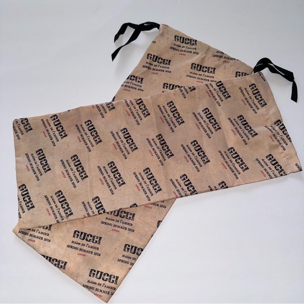 Collector’s Item! Gucci “2018 Princeton Stamp Print” Dust Bags